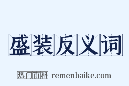 盛装反义词是什么意思的图片